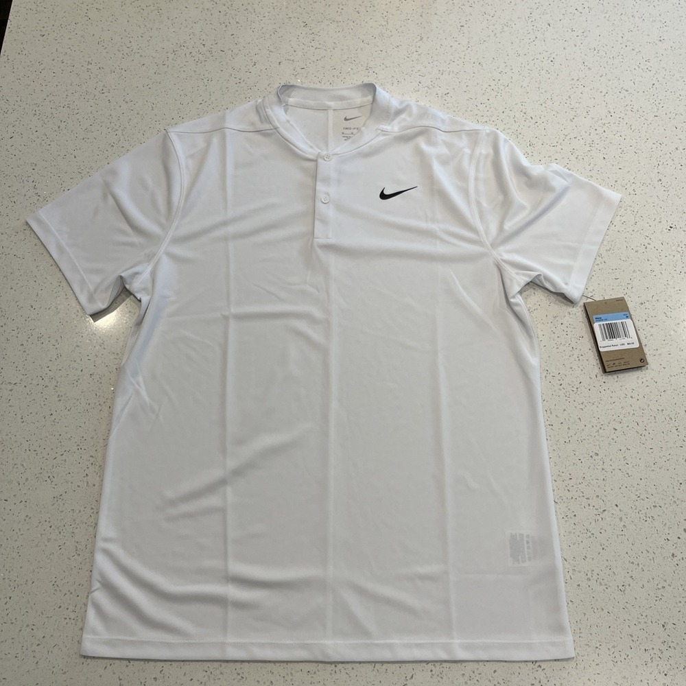 Nike Dri-FIT Victory Men's Top Golf Polo T-Shirt White Size M DH0838-100 NWT